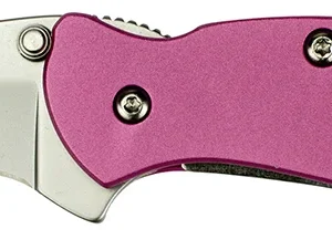 Kershaw 1600PINK Chive 1.90" Folding Drop Point Plain Bead Blasted 420HC SS Blade Pink Anodized Aluminum Handle Includes Pocket Clip