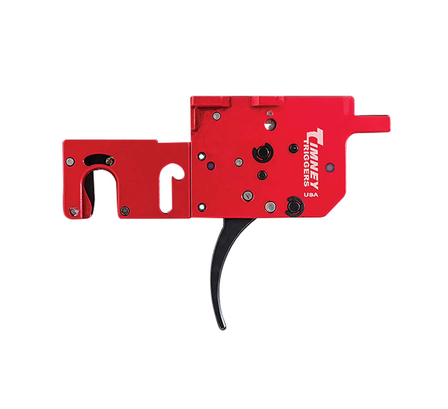 Timney Triggers 650 RPR Two-Stage Curved Trigger with 8 oz/1 lb Draw Weight & Black/Red Finish for Ruger Precision