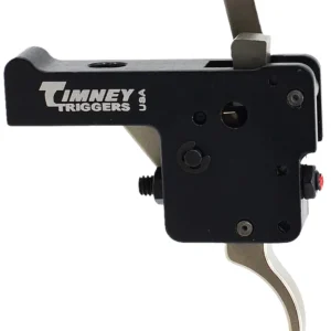 Timney Triggers 60916 Featherweight Deluxe  Curved Trigger with 3 lbs Draw Weight & Black/Nickel Finish for Howa 1500
