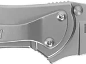 Kershaw 1660 Leek 3" Folding Drop Point Plain Bead Blasted 14C28N Steel Blade, Bead Blasted 410 Stainless Steel Handle Includes Pocket Clip