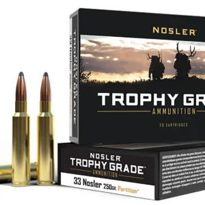 Nosler 60134 Trophy Grade 33Nosler 250gr Nosler Spitzer Partition 20 Per Box/10 Case