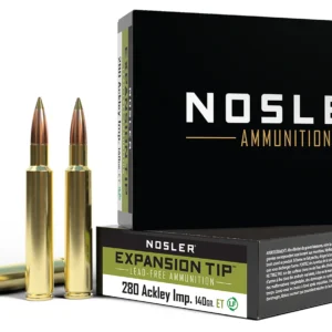 Nosler 40067 E-Tip 280Ackley Improved 140gr E Tip Lead Free 20 Per Box/10 Case