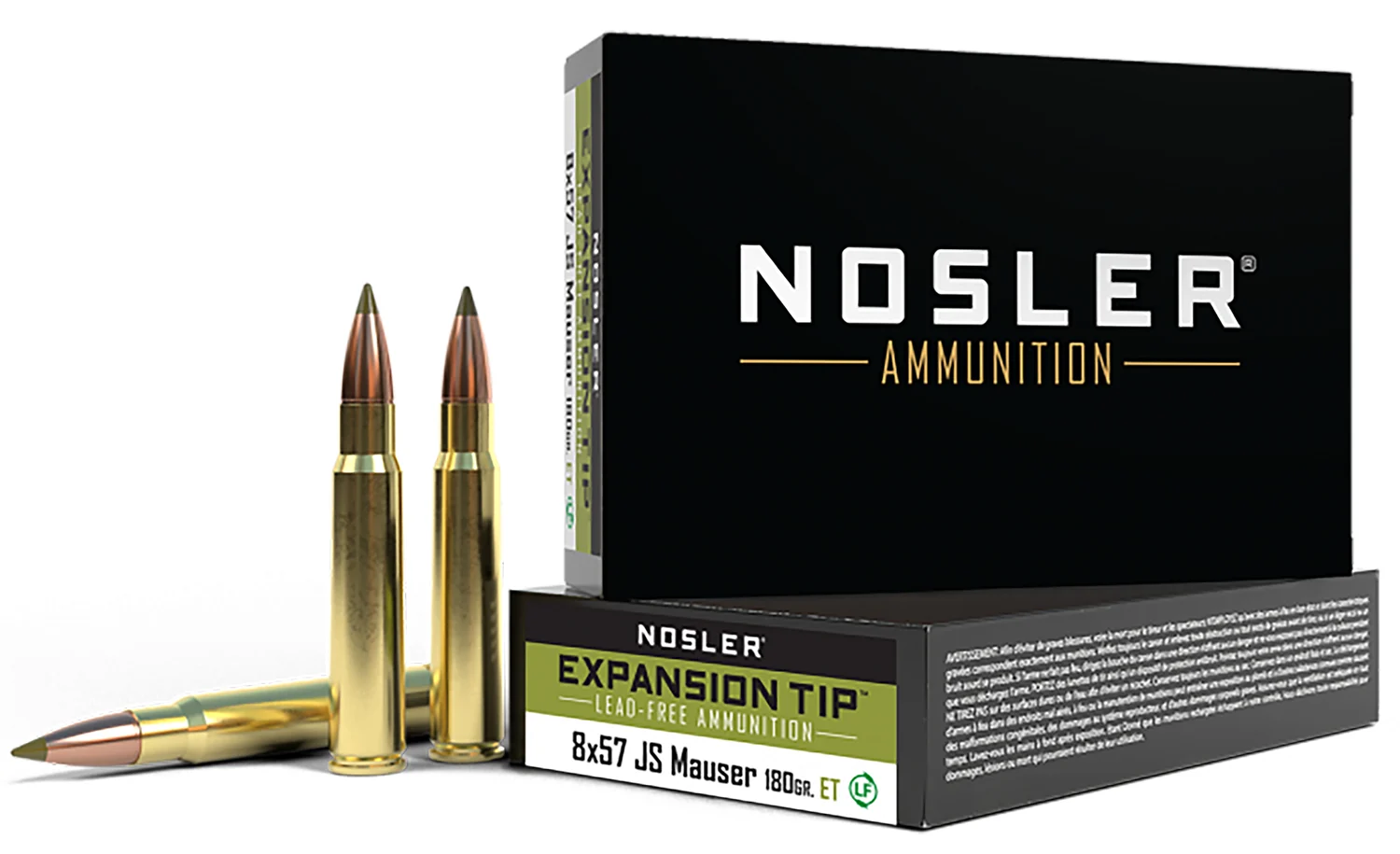 Nosler 40643 E-Tip 8mmMauser 180gr E Tip Lead Free 20 Per Box/10 Case