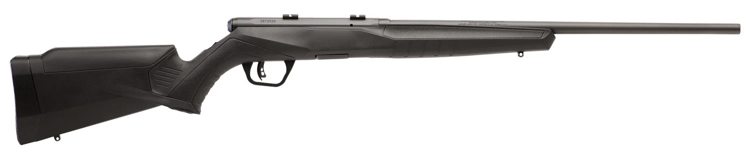Savage Arms 70540 B Series F Full Size 22 WMR 10+1 21" Matte Black Button Rifled Barrel, Matte Black Drilled & Tapped Carbon Steel Receiver, Matte Black Fixed Synthetic Stock, Left Hand