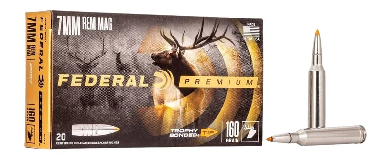 Federal PR7TT1 Premium 7mmRemMag 160gr Trophy Bonded Tip 20 Per Box/10 Case