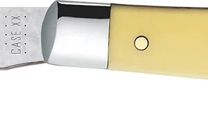 Case 031 S Trapper Slimline 3.25" Folding Clip Point Plain Tumble Polish Chrome Vanadium Steel Blade Yellow Synthetic Handle