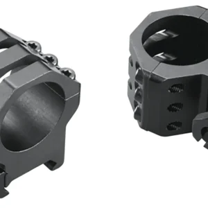 Weaver Mounts 48350 Six-Hole Skeleton Rings Matte Black 1" High