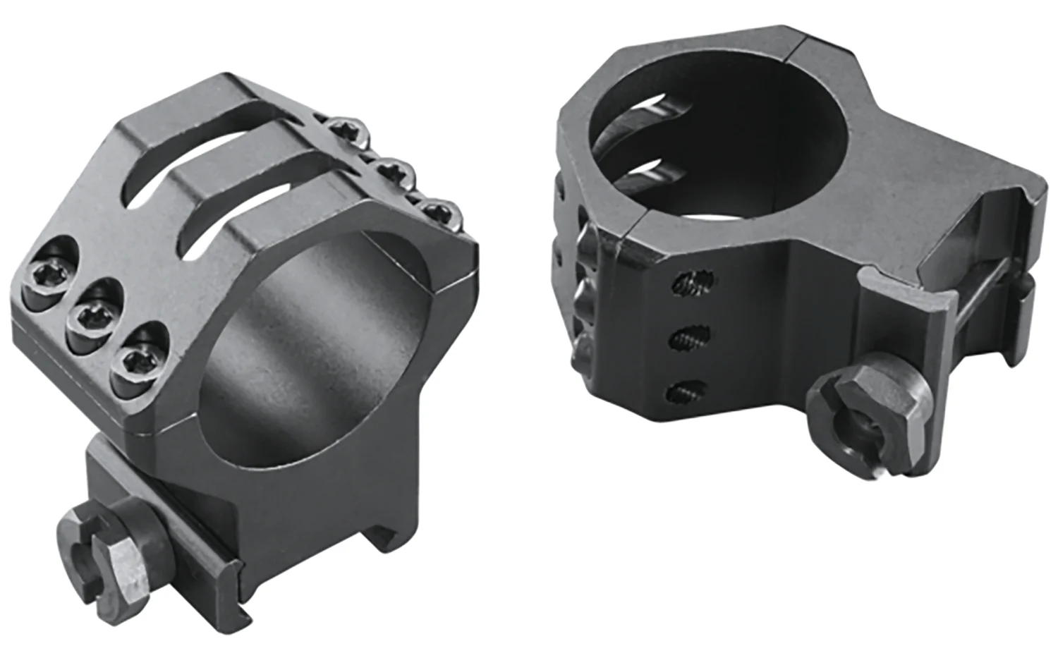 Weaver Mounts 48354 Six-Hole Skeleton Rings Matte Black 30mm Extra High