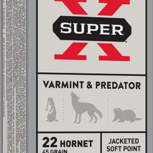 Winchester Ammo X22H1 Super X  22Hornet 45gr Jacketed Soft Point 50 Per Box/10 Case