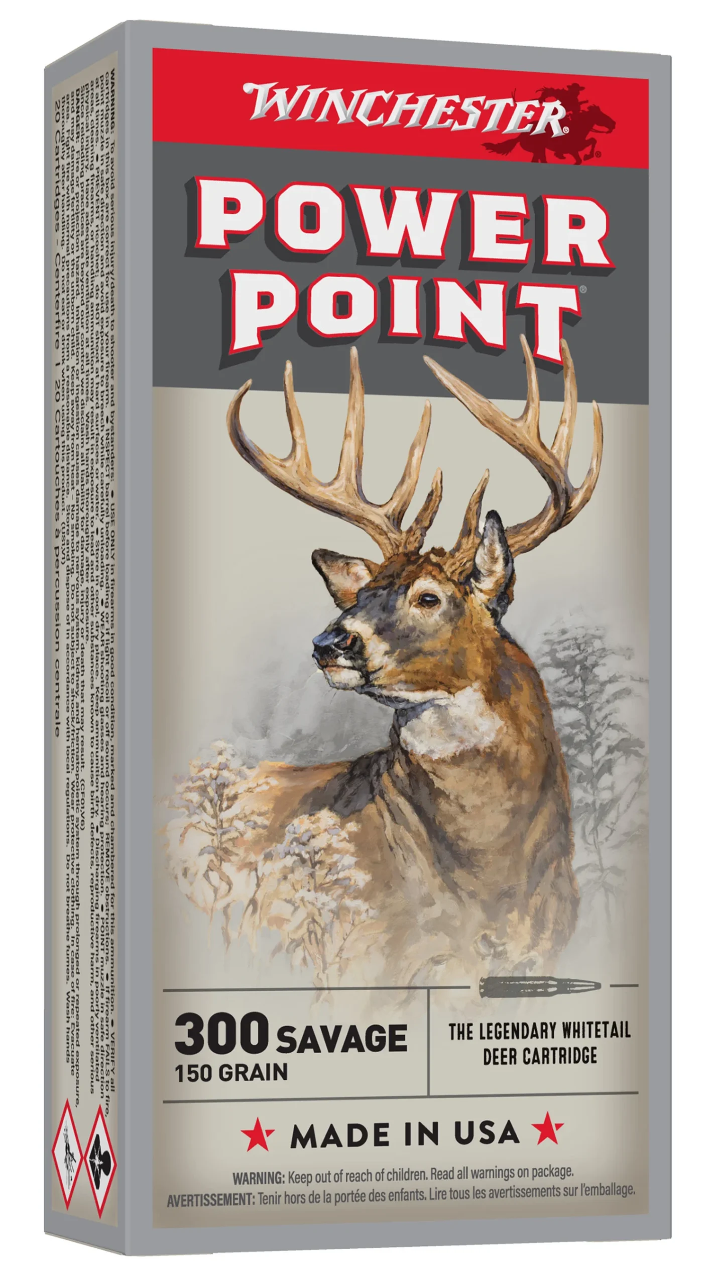 Winchester Ammo X3001 Power-Point 300Savage 150gr 20 Per Box/10 Case