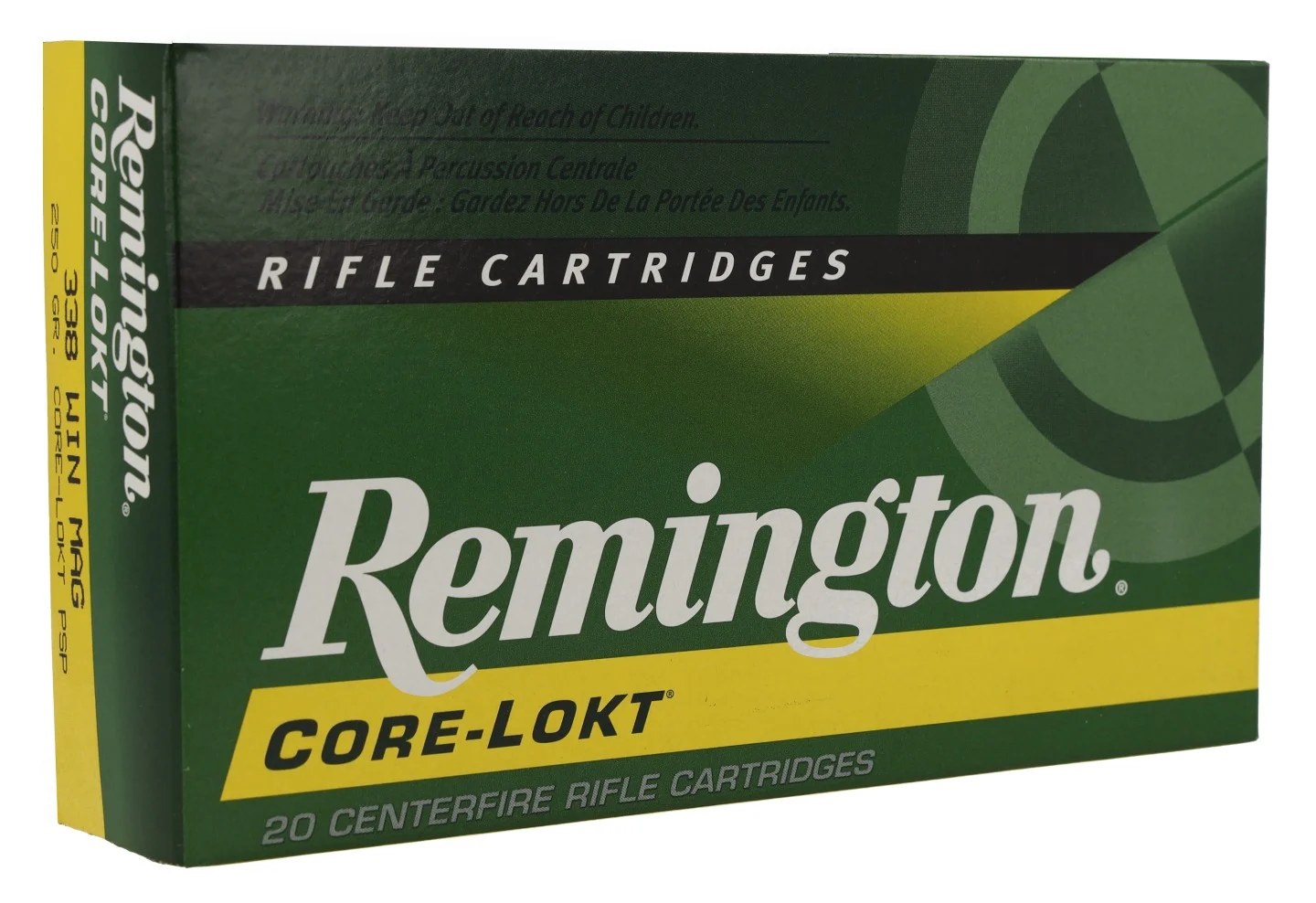 Remington Ammunition 22191 Core-Lokt 338WinMag 250gr Core-Lokt Pointed Soft Point 20 Per Box/10 Case