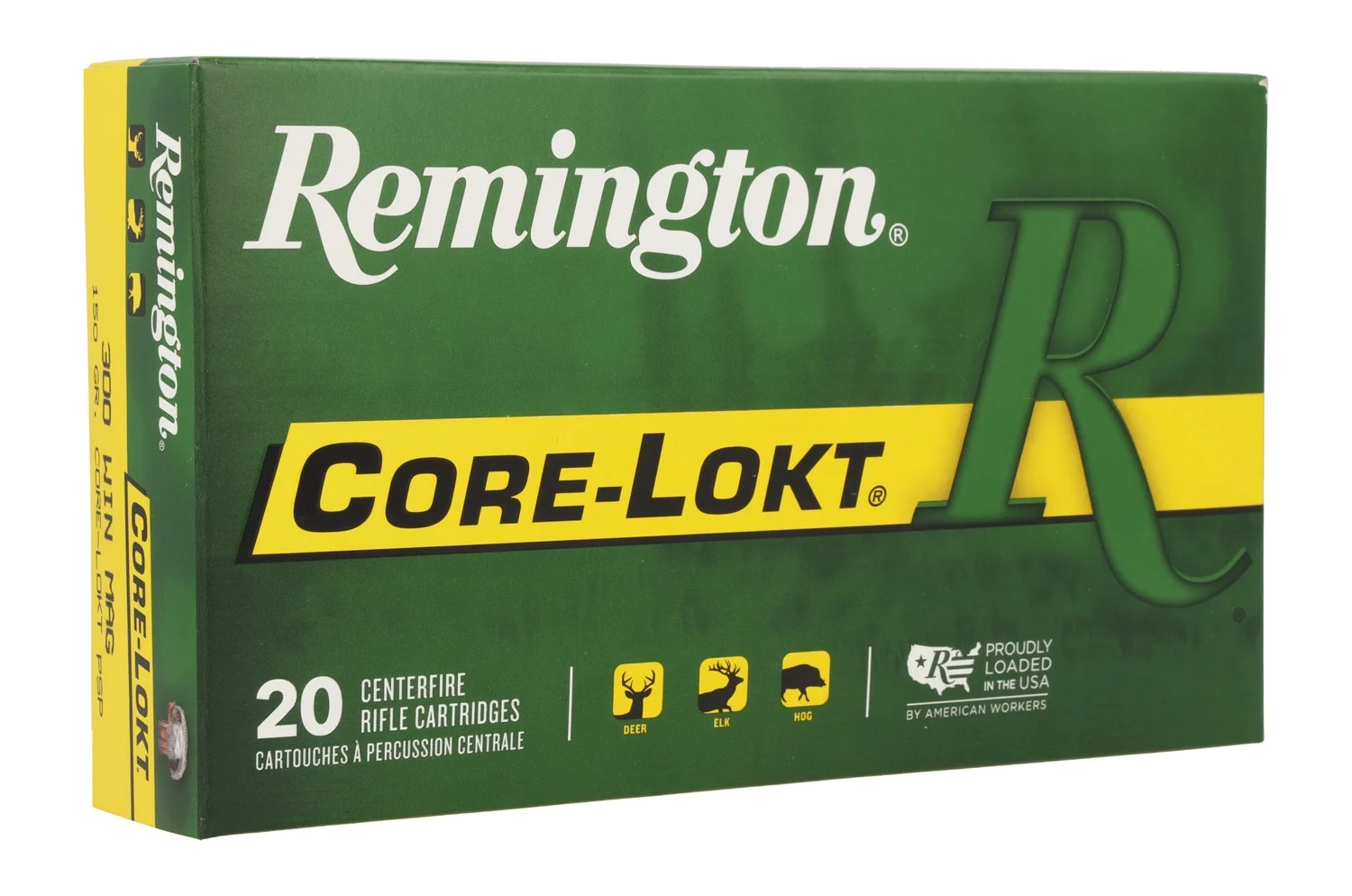 Remington Ammunition 29495 Core-Lokt 300WinMag 150gr Pointed Soft Point Core-Lokt 20 Per Box/10 Case