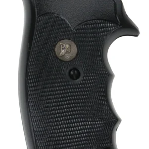 Pachmayr 03264 Gripper Grip Checkered Black Rubber with Finger Grooves for S&W K/L Frame with Square Butt