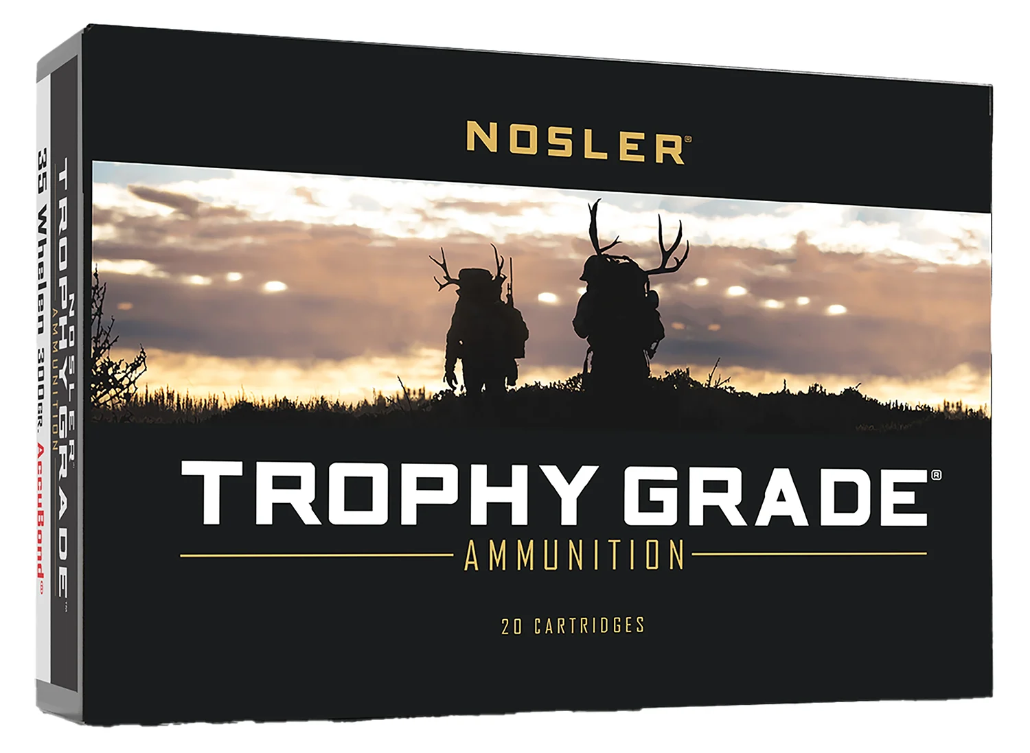 Nosler 60081 Trophy Grade 35Whelen 225gr Nosler AccuBond 20 Per Box/10 Case