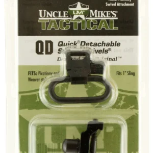 Uncle Mike's 14050 Super Swivel Quick Detach w/Fixed Picatinny Swivel Attachment Blued 1" Loop