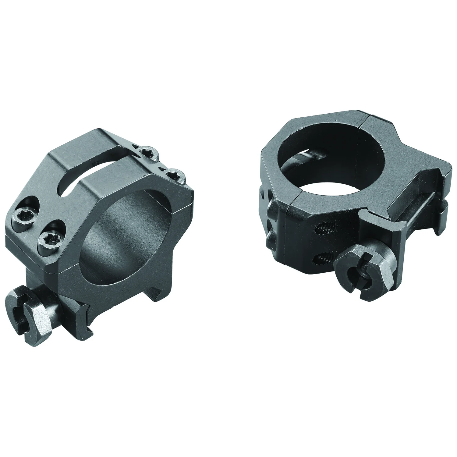 Weaver Mounts 48360 Four-Hole Skeleton Rings Matte Black 1" Medium