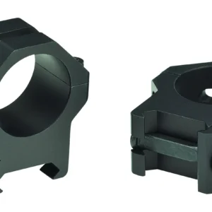 Weaver Mounts 48361 Four-Hole Skeleton Rings Matte Black 1" High