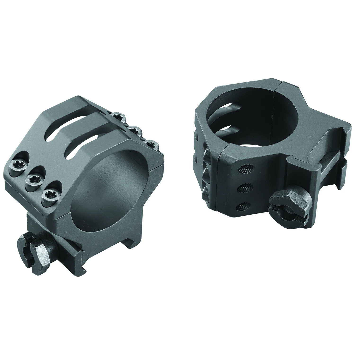 Weaver Mounts 99693 Six-Hole Picatinny Rings Matte Black 30mm Medium