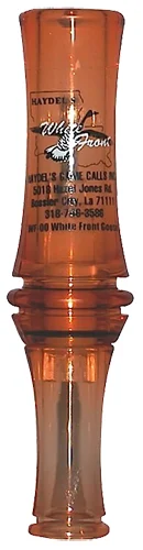 Haydel's Game Calls WF00 White Front Open Call Specklebelly Sounds Attracts Geese Brown Acrylic