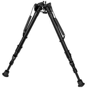 Harris Bipods 25C1A2 Non-Swivel 25C Swivel Stud, 13.50-27", Black Steel/Aluminum, Rubber Feet