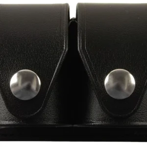 HKS 203PLBN SpeedLoader Case Double Black Large Hytrel Belt Loop Fits S&W/Ruger/Colt/Taurus/Dan Wesson Belts 2.25" Wide