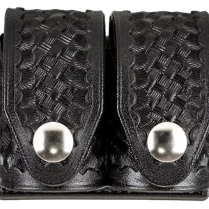 HKS 203BLBN SpeedLoader Case Double Large Black Hytrel Belt Loop Belts 2.25" Wide