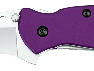 Kershaw 1620PUR Scallion 2.40" Folding Drop Point Plain Bead Blasted 420HC SS Blade Purple Anodized Aluminum Handle Includes Pocket Clip