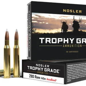 Nosler 48545 Trophy Grade 280Rem 140gr Nosler AccuBond 20 Per Box/10 Case