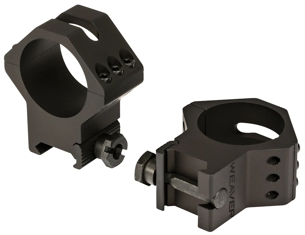 Weaver Mounts 99684 Six-Hole Picatinny Rings Matte Black 34mm High