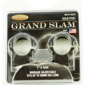 Weaver Mounts 49320 Grand Slam Windage Adjustable Matte Black 1" Extra High