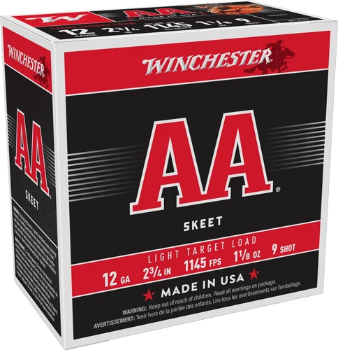 WINCHESTER AA 12GA 2.75" - 1-1/8OZ #9 1145FPS 250RD CASE