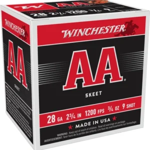 WINCHESTER AA 28GA 2.75" 3/4OZ - #9 1200FPS 250RD CASE LOT