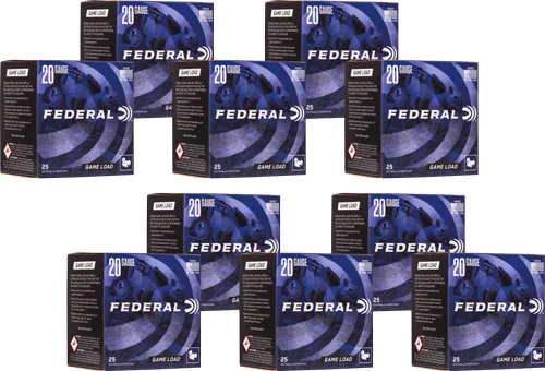 FEDERAL GAME LOAD 20GA 2.75" - 7/8OZ #7.5 1210FPS CASE LOT