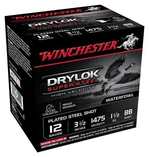 WINCHESTER DRYLOK 12GA 3.5" - 1-1/2OZ #BB 1475FPS 25RD 10B/C