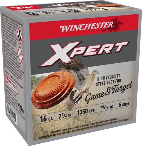 WINCHESTER XPERT STEEL 16GA - 2.75" 15/16OZ #6 25RD 10BX/CS