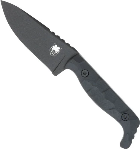 COBRATEC KINGPIN 4" FIXED BLD - BLACK D2 STEEL W/KYDEX SHEATH