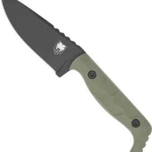 COBRATEC KINGPIN 4" FIXED BLD - OD GREEN D2 STEEL W/SHEATH