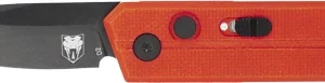 COBRATEC STINGER FOLDER 1.9" - RED/BLACK D2 BLADE SD BUTTON