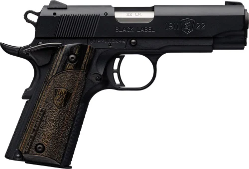 BROWNING 1911-22 BLACK LABEL - COMPACT 22LR 3.62" FS BLK/LAM