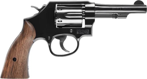 S&W 10 CLASSIC 38SPL+P 4" FS - BLUED ROUND BUTT WOOD NO LOCK