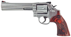 S&W 686 DELUXE 357 MAG 6" AS - 7-SHOT SS CHECKERED WOOD GRIPS