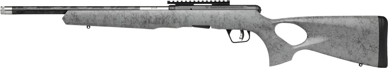 SAVAGE B22 22WMR TIMBERLITE - THUMBHOLE 18" CF 10RD GRY WOOD - Image 2