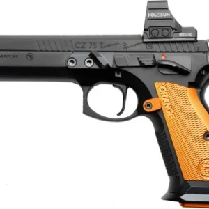 CZ CUSTOM TS ORANGE CUSTOM 9MM - 5.2" 19RD BLACK HOLOSUN COMP