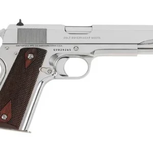 COLT GOVERNMENT 1911 38 SUPER - 5" 9RD BRIGHT STAINLESS ROSEWD