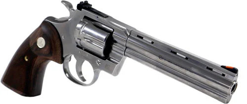 COLT PYTHON 357MAG 6" 6RD - STAINLESS WALNUT GRIPS