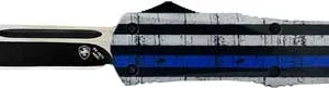 TEMPLAR KNIFE LARGE OTF BACK - THE BLUE 3.5" BLK DROP POINT