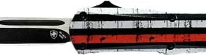 TEMPLAR KNIFE LARGE OTF BACK - THE RED 3.5" BLK DROP POINT