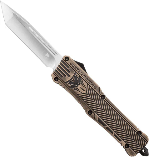 COBRATEC LARGE CTK1 OTF SAND - DISTRESSED CRKTE 3.75" TANTO - Image 2