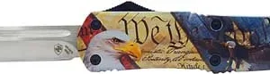 TEMPLAR KNIFE LARGE OTF EAGLE - 3.5" SILVER DROP POINT