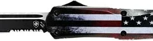 TEMPLAR KNIFE LARGE OTF FULL - US 3.5" BLACK TANTO SERRATED